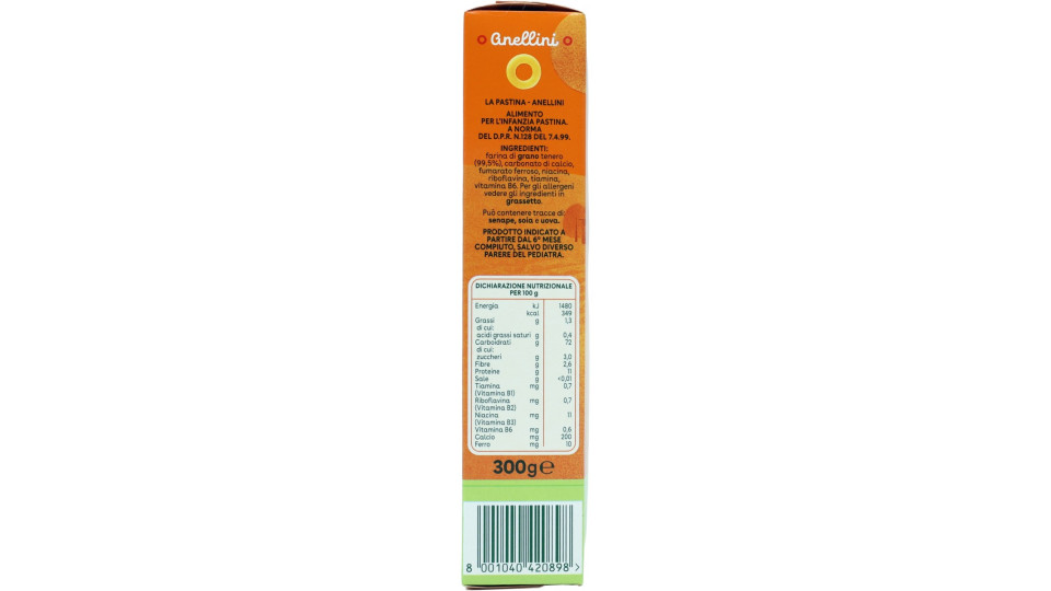Plasmon la Pastina Anellini 300 gR.