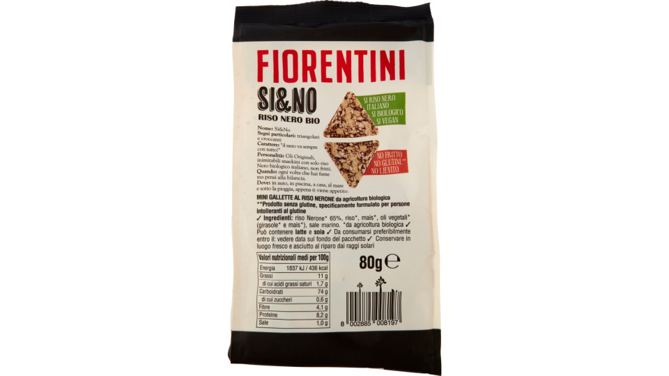 Fiorentini Si & No al Riso Nero Biologico 80 g