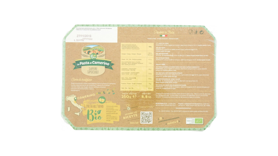 La Pasta di Camerino Bio Fettuccine 250 gr.