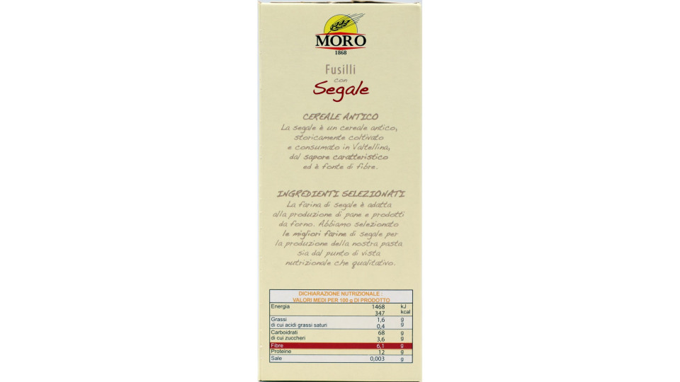Moro Fusilli con Segale 350 g