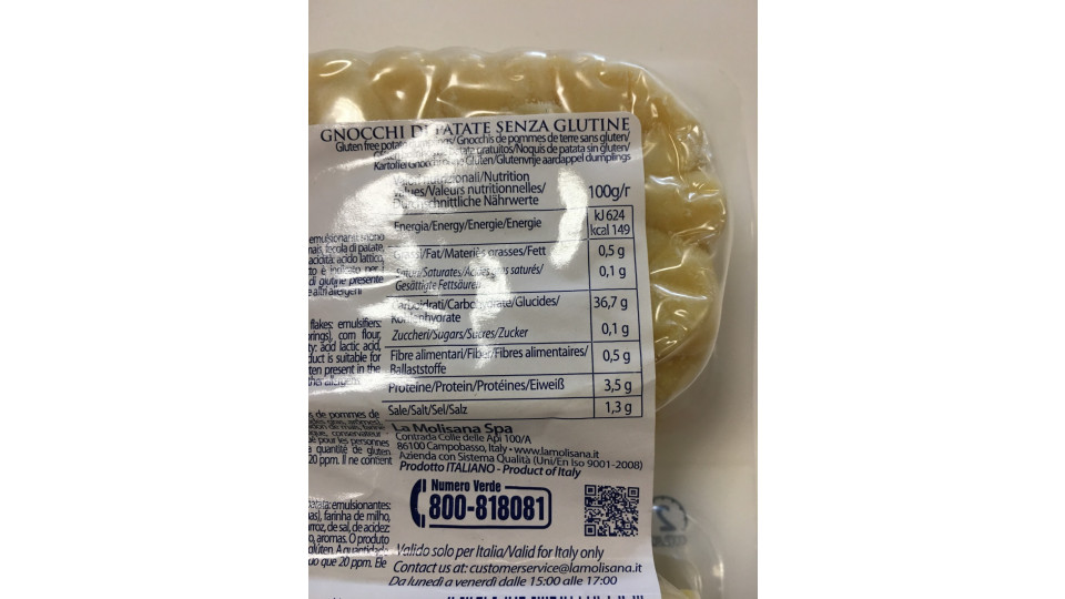 Molisana gnocchi senza glutine - gr.500