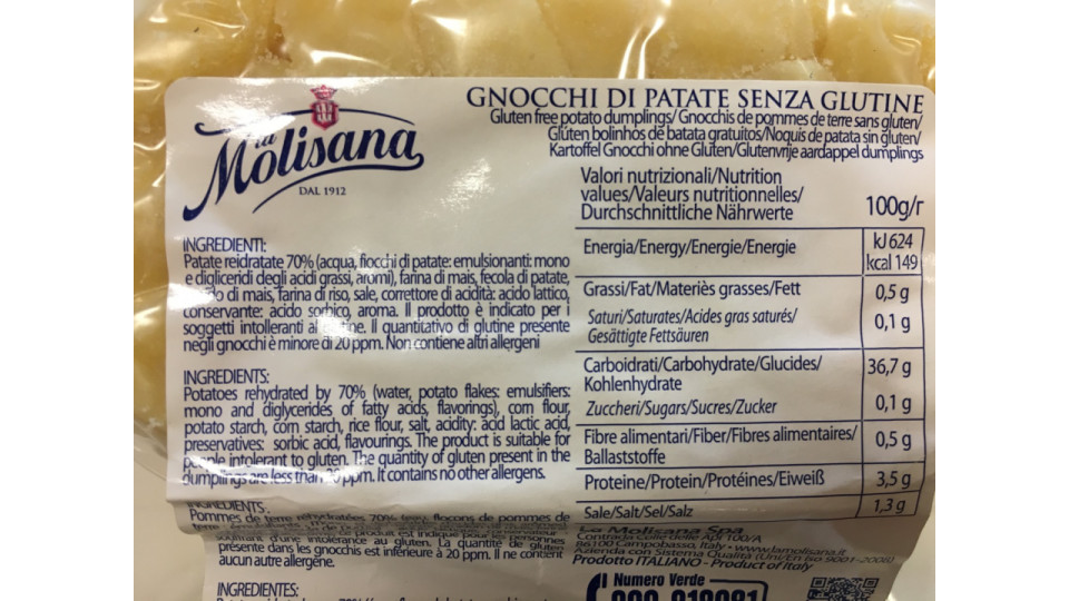 Molisana gnocchi senza glutine - gr.500