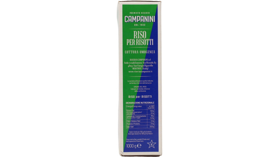 Campanini riso per risotti sottovuoto astuccio kg.1