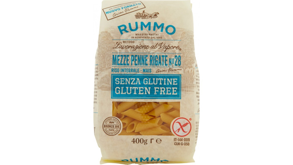 Rummo Senza Glutine Mezze Penne Rigate N° 28 400 g