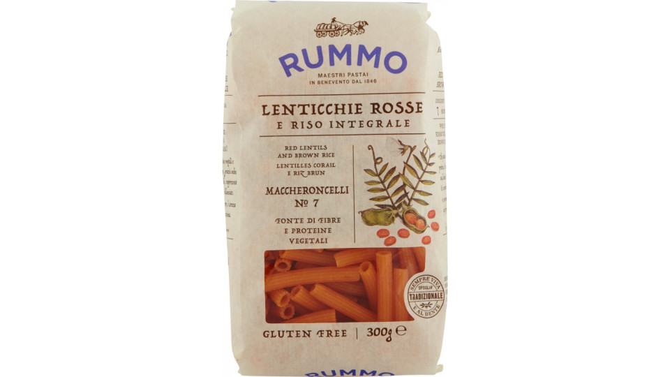 Rummo Lenticchie Rosse e Riso Integrale Maccheroncelli N° 7...