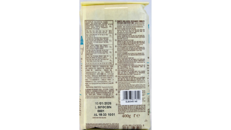 Rummo pasta gomiti nr.160 senza glutine gr.400