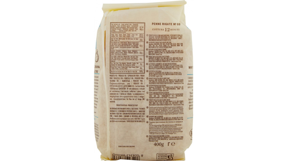 Rummo Senza Glutine Penne Rigate N° 66 400 gr.