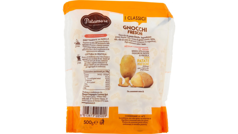Patamore I Classici Gnocchi Freschi 500 g