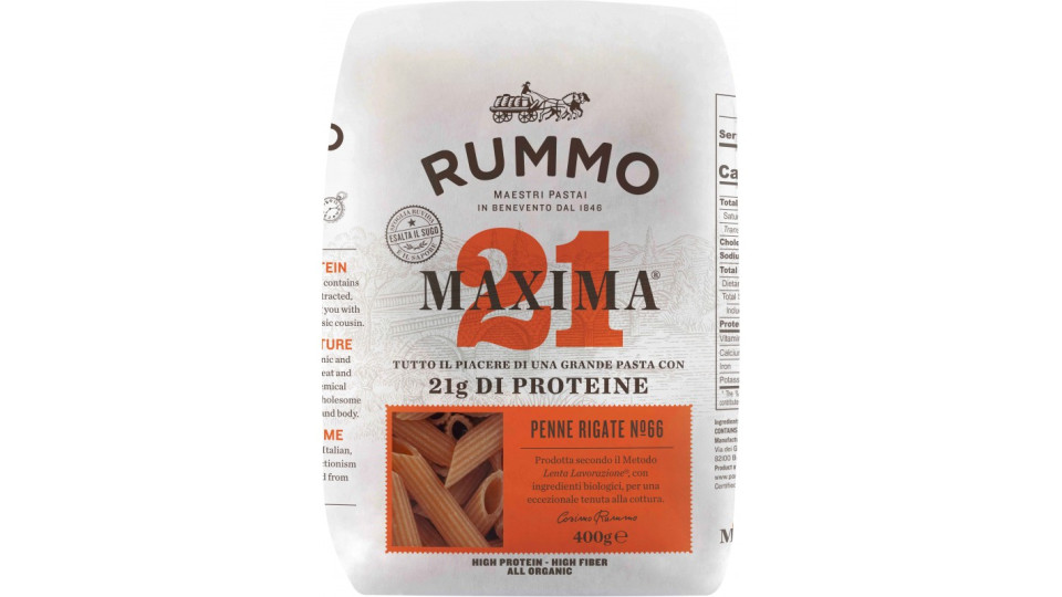 Rummo pasta penne rigate maxima protein gr.400