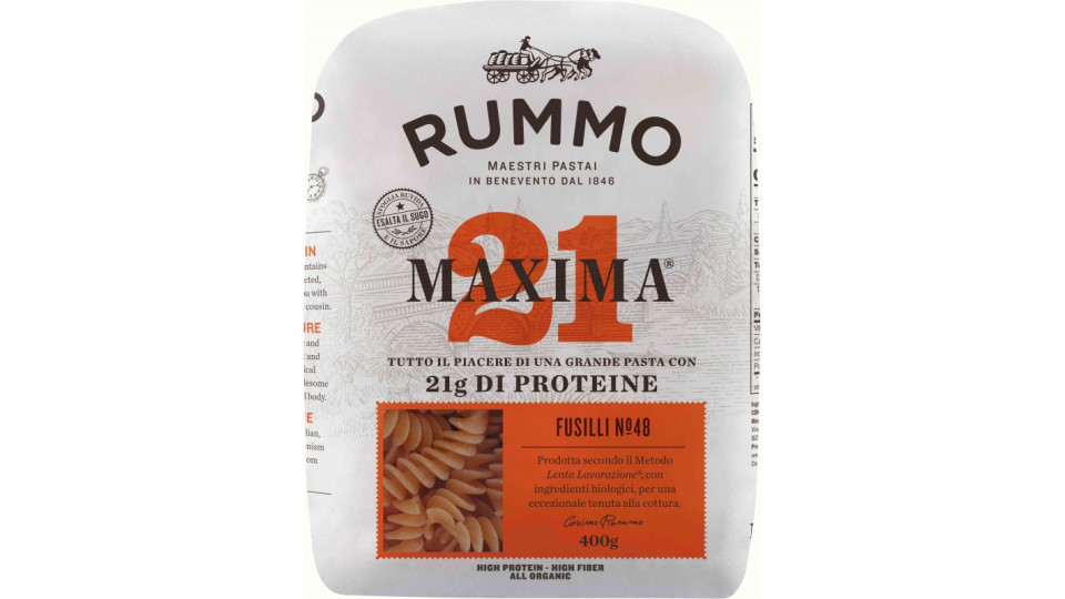 Rummo pasta fusilli maxima protein gr.400