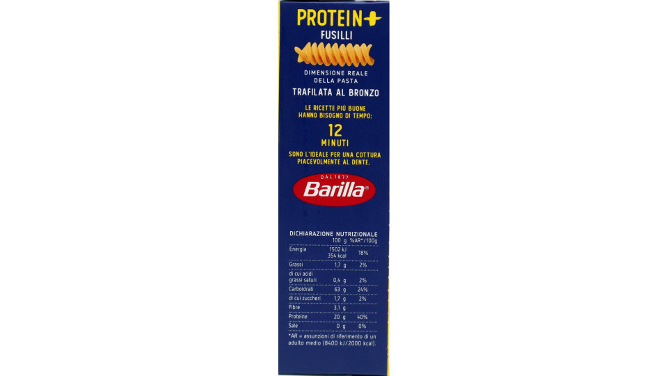 Barilla Protein+ Fusilli, Pasta Ricca di Proteine di Origine...
