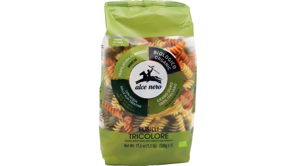 alce nero Fusilli Tricolore 500 g
