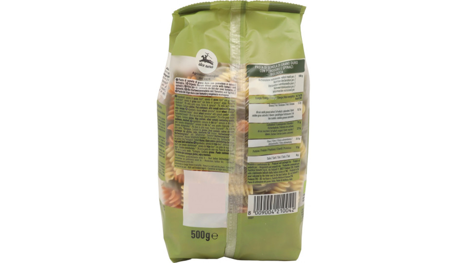 alce nero Fusilli Tricolore 500 g