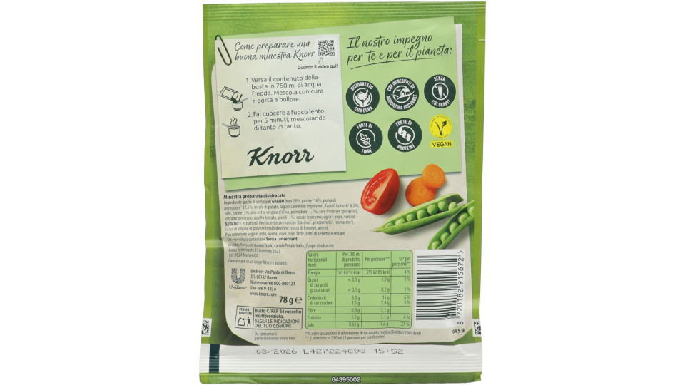 Knorr Minestrone Saporito 78 g