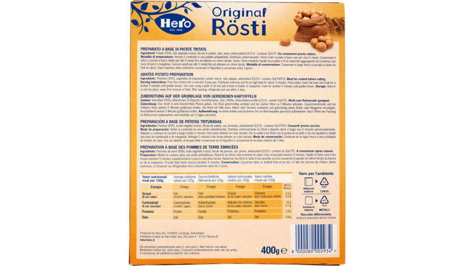 Hero piatti pronti rosti original gr.400