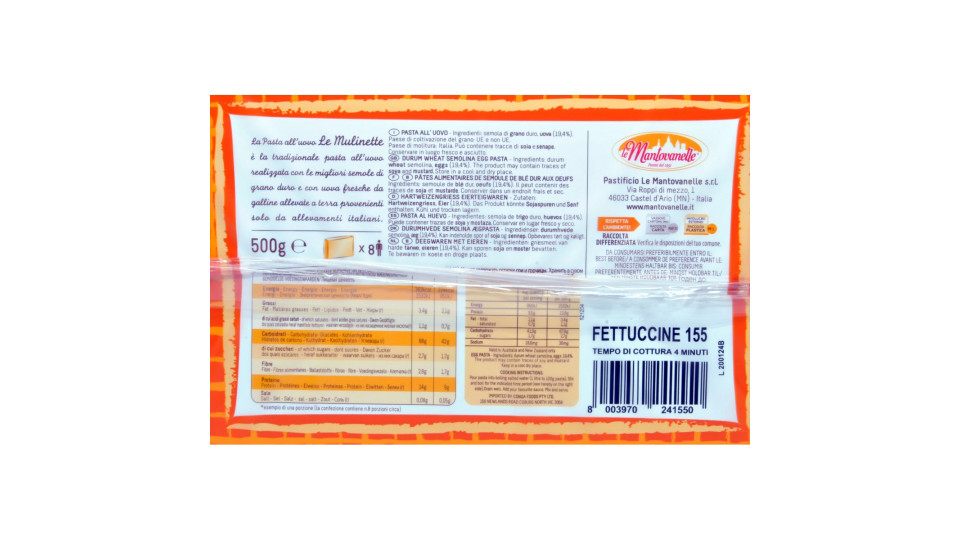 Le mantovanelle fettuccine n.155 gr.500