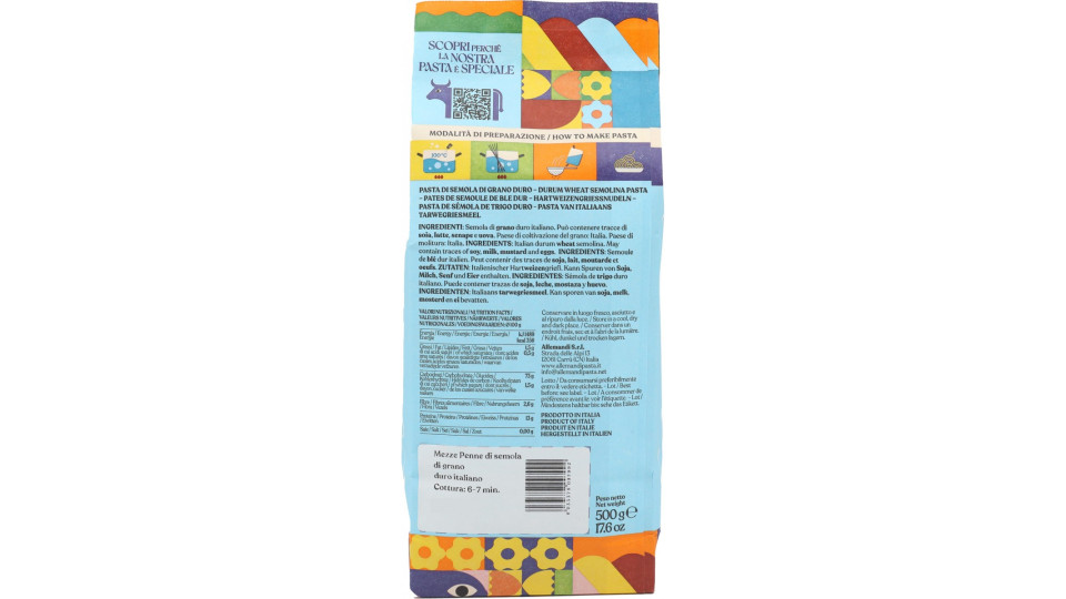 Allemandi mezze penne rigate gr.500