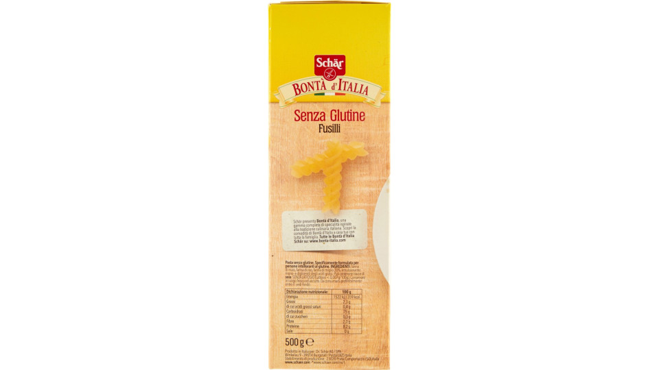 Schär Bontà d'Italia Fusilli senza glutine 500 gr.