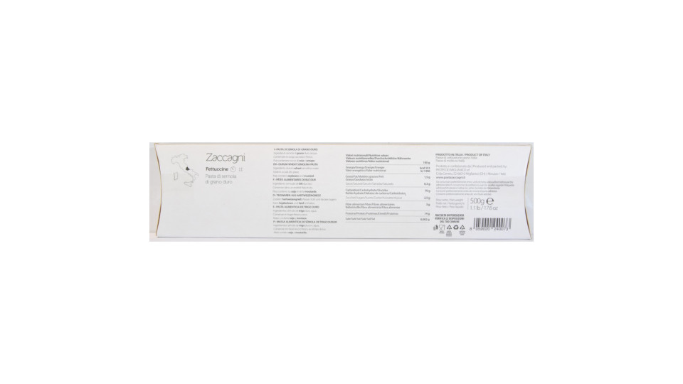 Pasta Zaccagni fettuccine 500g