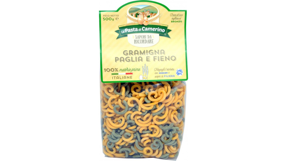 La pasta di Camerino gramigna paglia & fieno gr.500