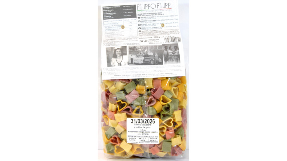 Filippi cuoricini tricolore 500g