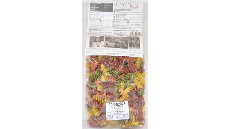 Filippi fusilli tricolore 500 gr.