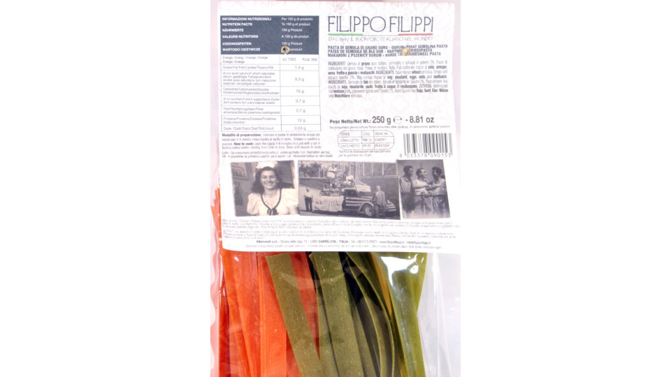 Filippi casarecce tricolore 250g