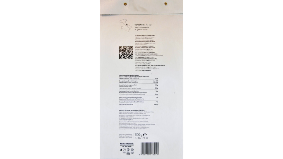 Pasta Zaccagni schiaffoni 500g