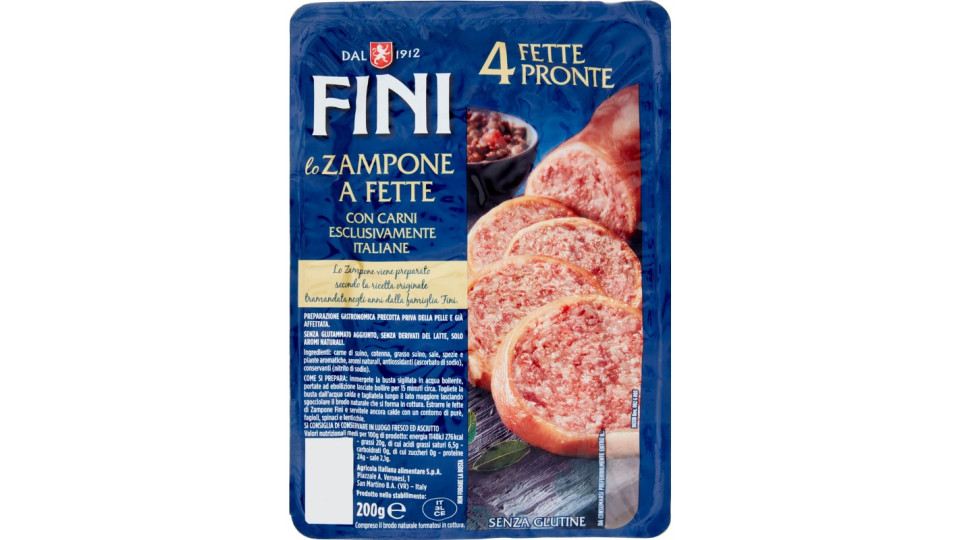 Fini lo Zampone a Fette 4 Fette Pronte 200 gr.