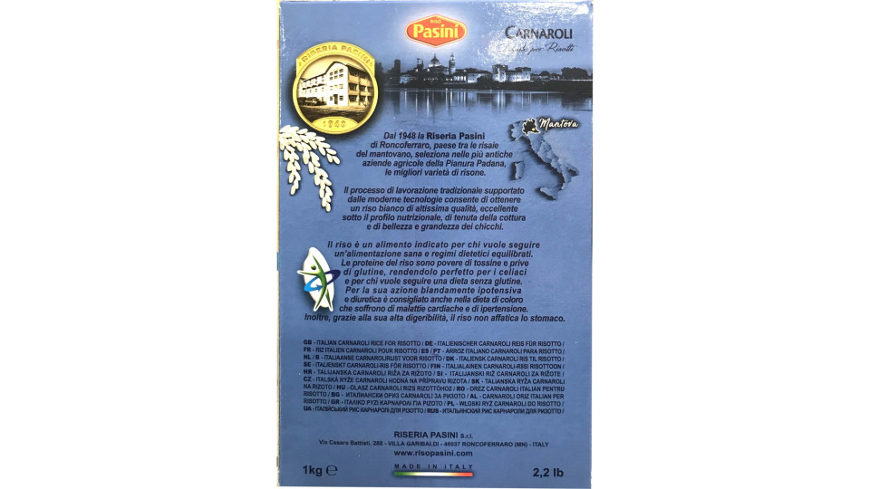 Pasini riso carnaroli kg.1