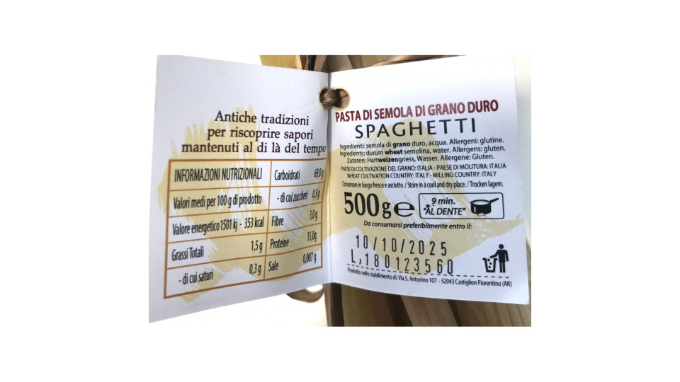 Raffaelli spaghetti c/legno 500g