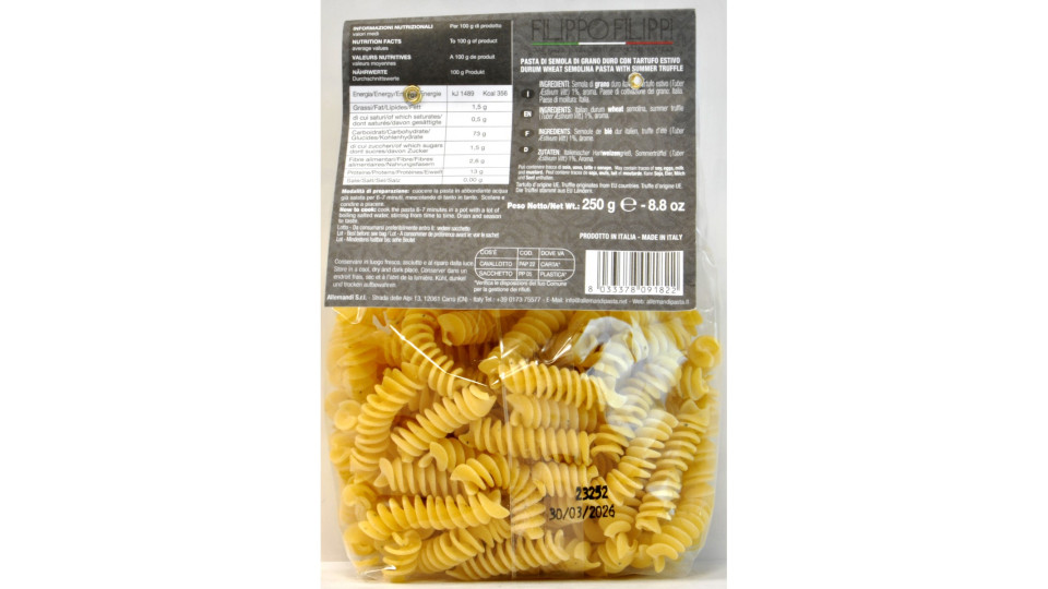 Filippi fusilli con tartufo gr250