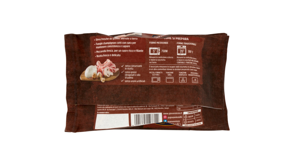 Giovanni Rana Lasagne Funghi e Prosciutto 350 g