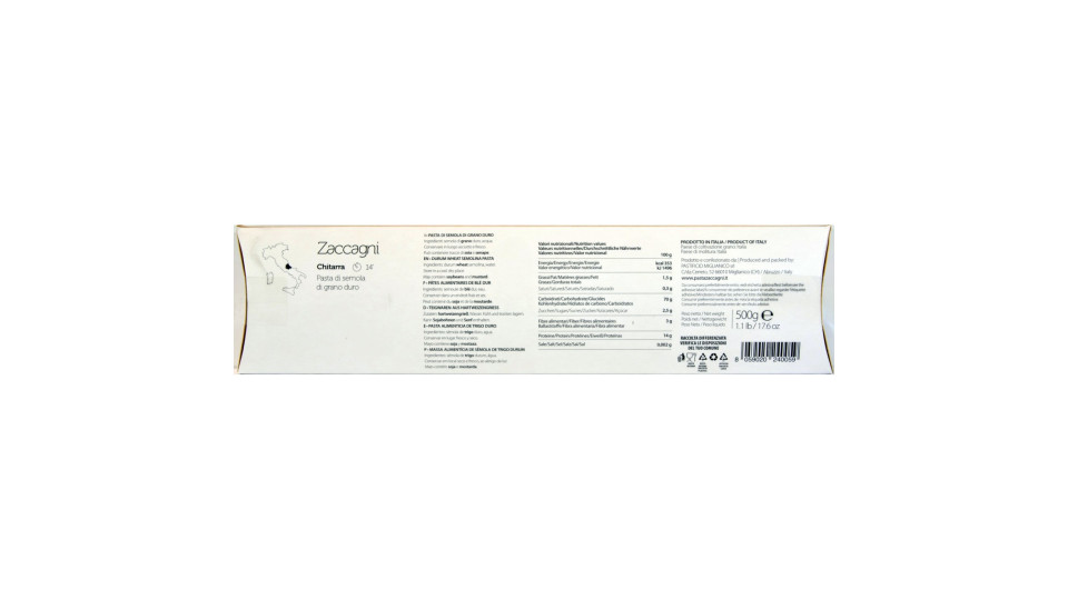 Pasta Zaccagni spaghetti chitarra 500g