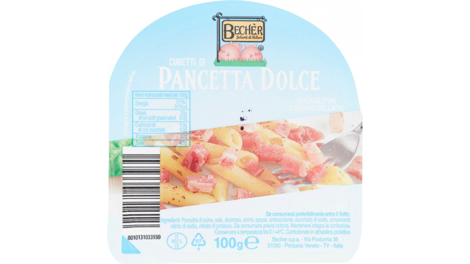 Becher cubetti di pancetta dolce gr.100