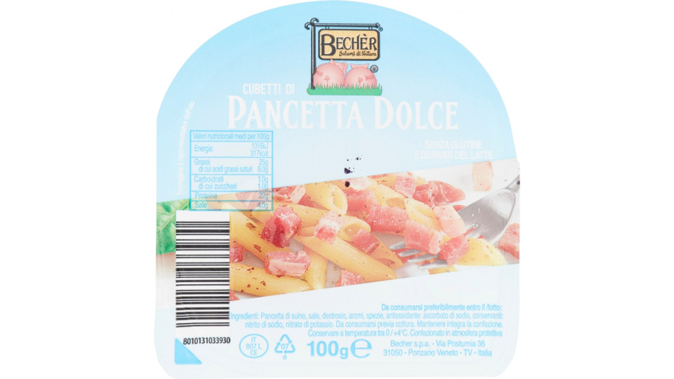 Becher cubetti di pancetta dolce gr.100
