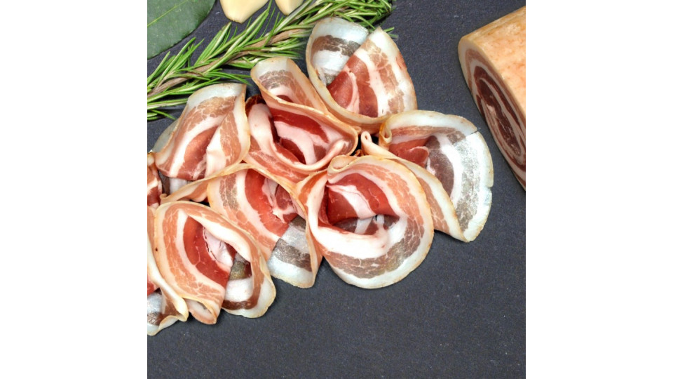 Salumificio Aurora pancetta affettata arrotolata gr.100