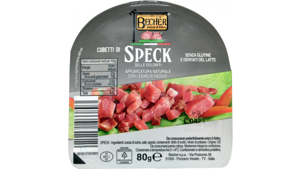 Becher cubetti di speck gr.80