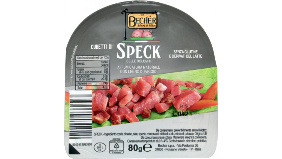 Becher cubetti di speck gr.80