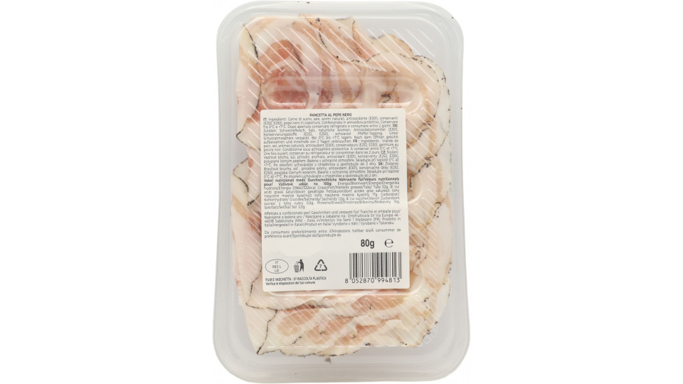 Locanda italia pancetta pepe nero gr.80
