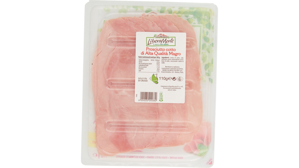 Casa Modena LiberaMente Prosciutto Cotto di Alta Qualità Magro...