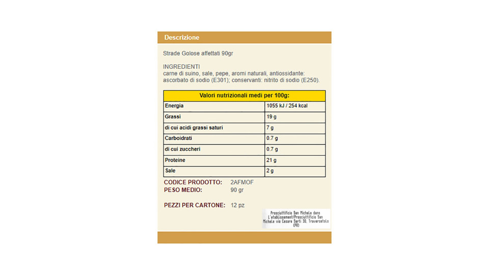 Terre ducali mortadella gr.90