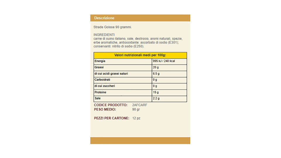 Terre ducali coppa arrosto gr.90