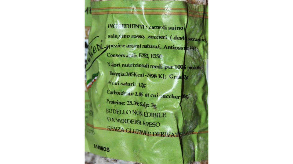 Salame senza aglio Novella Sentieri gr.850