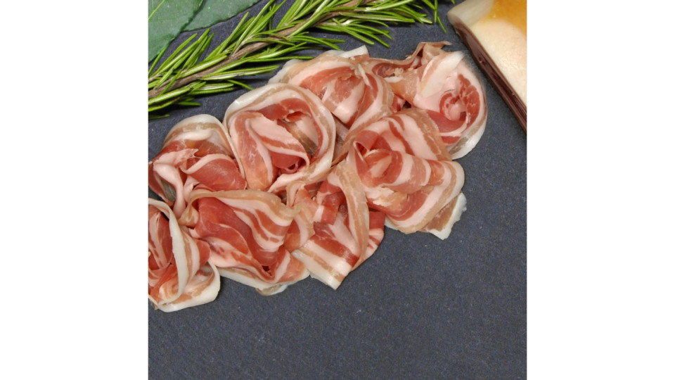 Salumificio Aurora pancetta steccata affettata gr.100