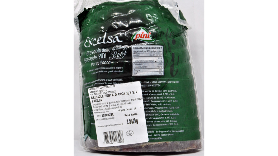 Pini bresaola punta d'anca metà sottovuoto Excelsa kg.1,8...