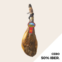 Prosciutto iberico con osso - razza 50% iberica - Cebo - min...