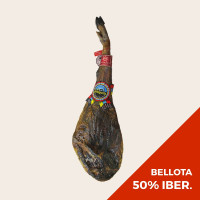Prosciutto iberico con osso - razza 50% iberica - Bellota -...