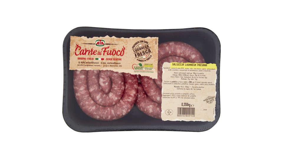 Aia Carne al Fuoco Salsiccia Luganega Paesana 0,350 kg