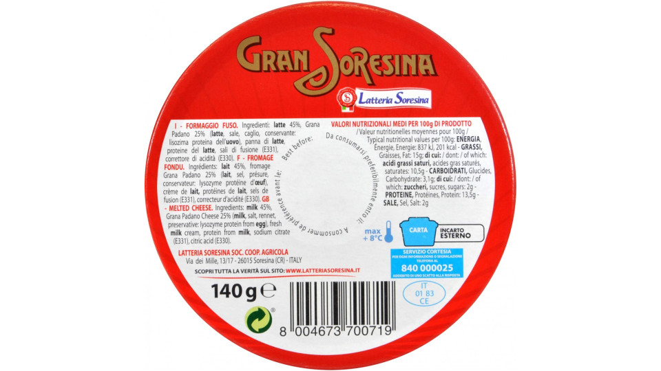 Soresini Gran Soresina x 8 gr.140
